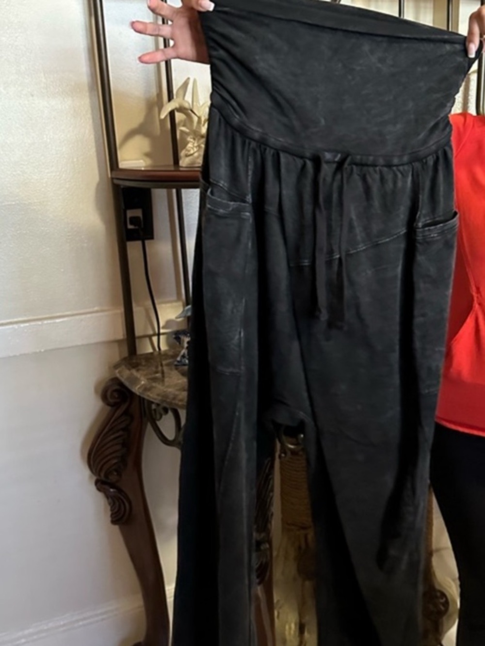 FP Movement by Free People Black Washed Harem Jumpsuit